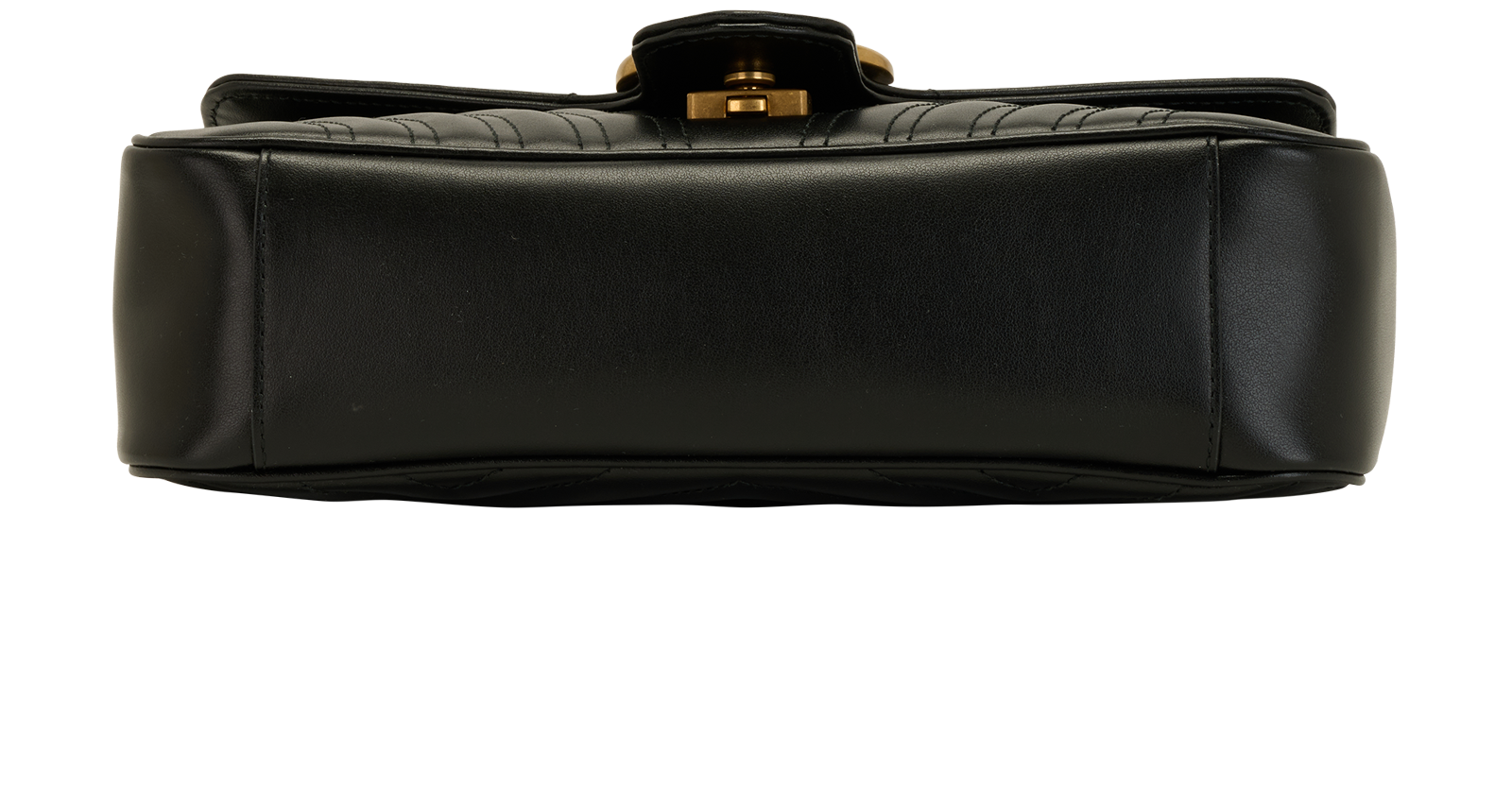 Medium GG Marmont Shoulder Bag, &pound;1,400, Handbags, Black, Leather, Top view